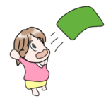 完成したジグソーパズルを荒っぽくひっくり返している女性。